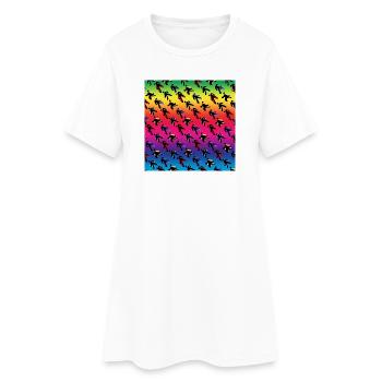 Danseurs - Robe T-shirt Femme - blanc - Devant
