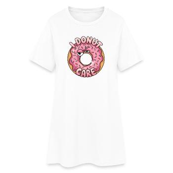Entretien des beignets - Robe T-shirt Femme - blanc - Devant
