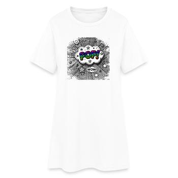 POP Clouds Pop Art Style + Color Spectrum - Women’s T-Shirt Dress - white - Front