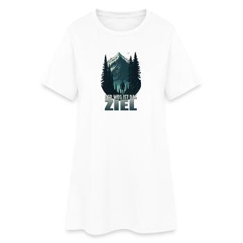Der Weg ist das Ziel - Frauen T-Shirt-Kleid - Weiß - Vorne