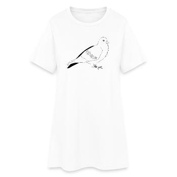 Dove - graphique en noir et blanc - Robe T-shirt Femme - blanc - Devant