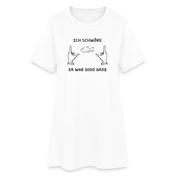 Pêche - Je jure qu’il était si grand - Robe T-shirt Femme - blanc - Devant