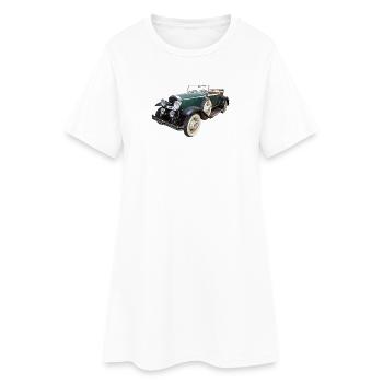 Voiture historique - Robe T-shirt Femme - blanc - Devant
