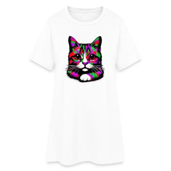 Cat - Women’s T-Shirt Dress - white - Front