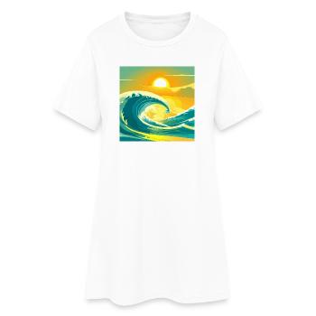 Sea Sun - Frauen T-Shirt-Kleid - Weiß - Vorne