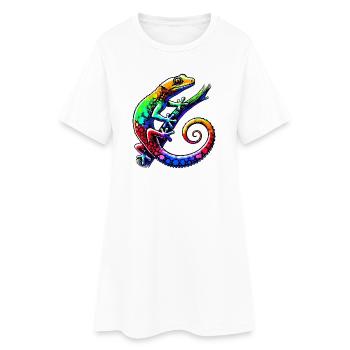 Gecko - Women’s T-Shirt Dress - white - Front