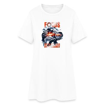 Fokus ist alles was du brauchst - Frauen T-Shirt-Kleid - Weiß - Vorne