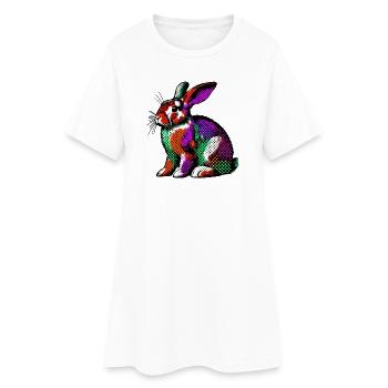 Lapin - Robe T-shirt Femme - blanc - Devant
