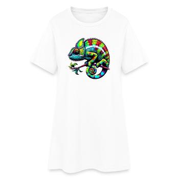 Chameleon - Women’s T-Shirt Dress - white - Front