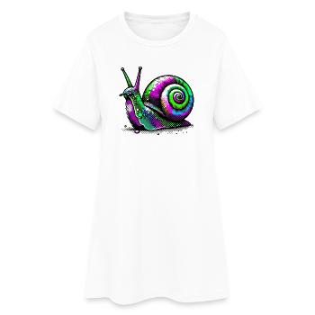 Snail - Women’s T-Shirt Dress - white - Front