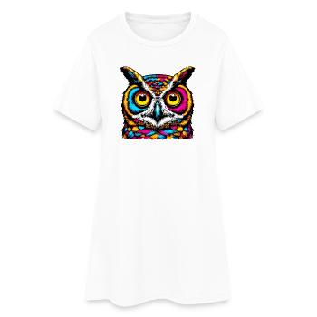 Owl - Women’s T-Shirt Dress - white - Front