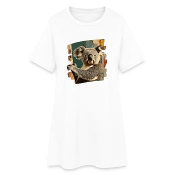 Koala - Robe T-shirt Femme - blanc - Devant