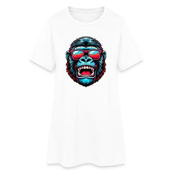 Gorilles avec lunettes de soleil - Robe T-shirt Femme - blanc - Devant