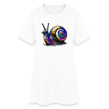 Escargot - Robe T-shirt Femme - blanc - Devant