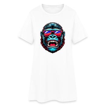 Gorilles avec lunettes de soleil - Robe T-shirt Femme - blanc - Devant