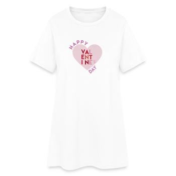 Happy Valentines Day 2 - Frauen T-Shirt-Kleid - Weiß - Vorne