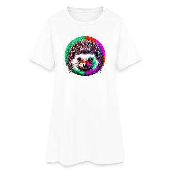 Hérisson - Robe T-shirt Femme - blanc - Devant