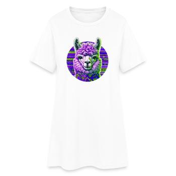 Alpaga - Robe T-shirt Femme - blanc - Devant