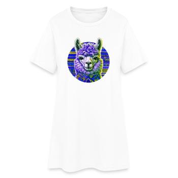 Alpaca - Women’s T-Shirt Dress - white - Front