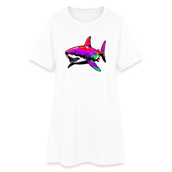 Shark - Women’s T-Shirt Dress - white - Front