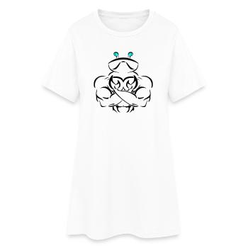 Alpha cancer Deluxe - Frauen T-Shirt-Kleid - Weiß - Vorne