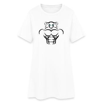 Alpha Aries Deluxe - Frauen T-Shirt-Kleid - Weiß - Vorne