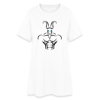 Alpha capricorn Deluxe - Frauen T-Shirt-Kleid - Weiß - Vorne