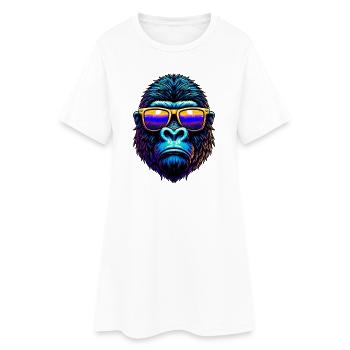 Gorille - Robe T-shirt Femme - blanc - Devant