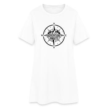 Montagnes - L’aventure vous attend - Robe T-shirt Femme - blanc - Devant