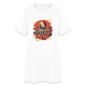 Pieuvre Pieuvre - Robe T-shirt Femme - blanc - Devant