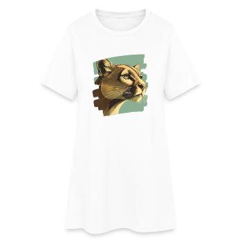 Lion from mountain Retro - Frauen T-Shirt-Kleid - Weiß - Vorne