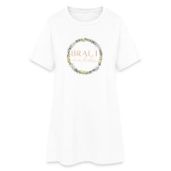 Les filles de la mariée ! Couronne de fleurs personnalisable - Robe T-shirt Femme - blanc - Devant