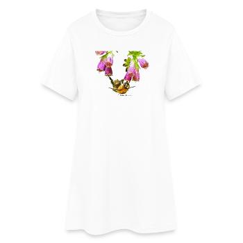 Bee mosaic with realistic effect - Women’s T-Shirt Dress - white - Front