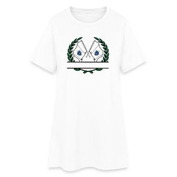 Flaggen USA Massachusetts Lorbeerkranz Banner - Frauen T-Shirt-Kleid - Weiß - Vorne