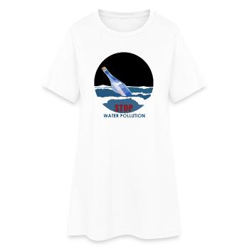 Stop water pollution - Robe T-shirt Femme - blanc - Devant
