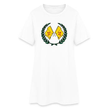 Drapeaux USA Nouveau-Mexique en couronne de laurier - Robe T-shirt Femme - blanc - Devant