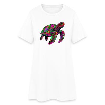 Sea turtle - Women’s T-Shirt Dress - white - Front