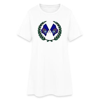 Drapeaux USA Michigan en couronne de laurier - Robe T-shirt Femme - blanc - Devant