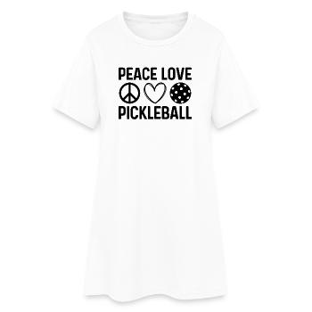 Peace Love Pickleball - Robe T-shirt Femme - blanc - Devant