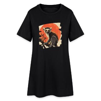 Lemur - Women’s T-Shirt Dress - black - Front