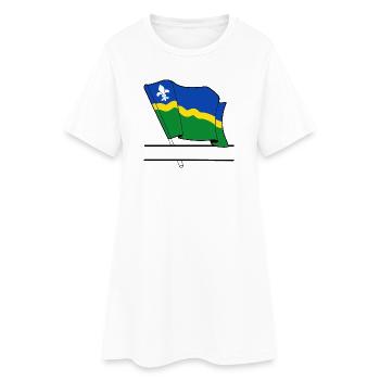Flag Flevoland text banner - Women’s T-Shirt Dress - white - Front