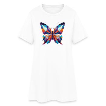 Papillon coloré aux couleurs vives - Robe T-shirt Femme - blanc - Devant