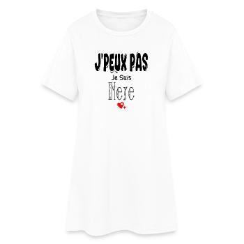 J'Peux Pas Je suis Mère - Robe T-shirt Femme - blanc - Devant