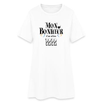 Mon Bonheur C'est d'Etre Tata - Robe T-shirt Femme - blanc - Devant
