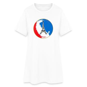 Écusson France – Fierté Tricolore - Robe T-shirt Femme - blanc - Devant