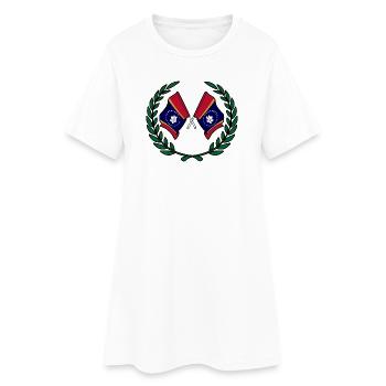 États-Unis, drapeaux du Mississippi en couronne de laurier - Robe T-shirt Femme - blanc - Devant