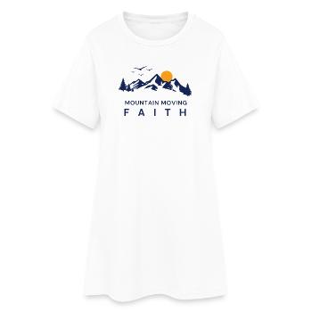 Mountain moving Faith. - Women’s T-Shirt Dress - white - Front