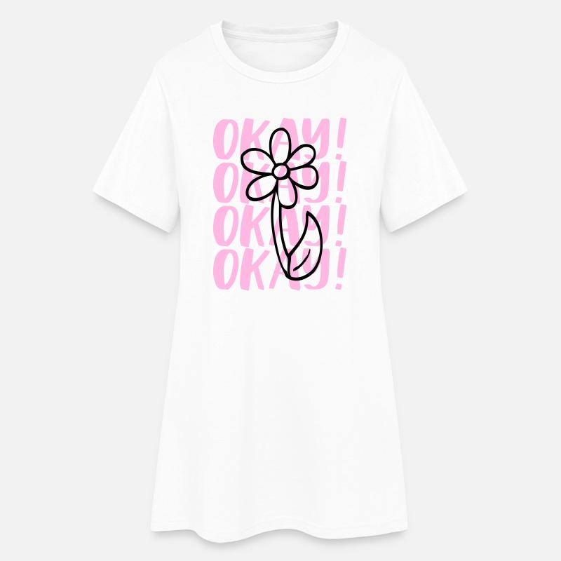 Statement Design - Women’s T-Shirt Dress - white