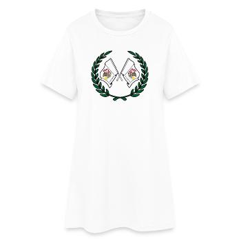 Flaggen USA Illinois im Lorbeerkranz - Frauen T-Shirt-Kleid - Weiß - Vorne