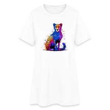 Cheetah - Women’s T-Shirt Dress - white - Front